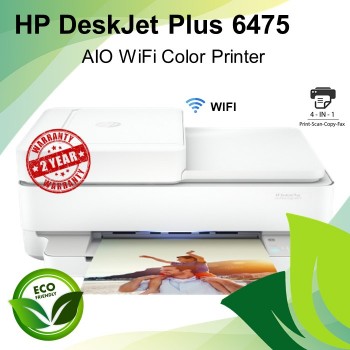 HP DeskJet Plus Ink Advantage 6475 4-in-1 (Print, Scan, Copy, Fax) WiFi Color Inkjet Printer
