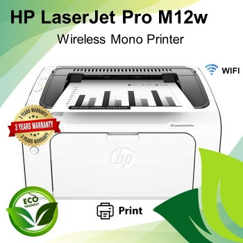 HP LaserJet Pro M12w Monochrome Single Function Printer with WiFi Printing