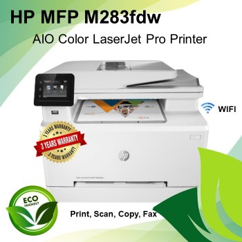 HP MFP M283fdw All-in-One (Print, Copy, Scan, Fax) Wireless Color LaserJet Pro Printer
