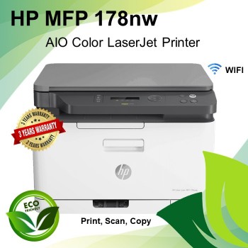 HP Color LaserJet MFP 178nw Wireless All-In-One (Print, Copy, Scan) Printer