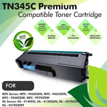 Brother TN345 Cyan Premium Compatible Toner Cartridge