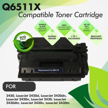 HP Q6511X Black Compatible Toner Cartridge