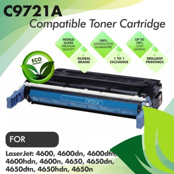 HP C9721A Cyan Compatible Toner Cartridge