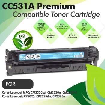 HP CC531A Cyan Premium Compatible Toner Cartridge