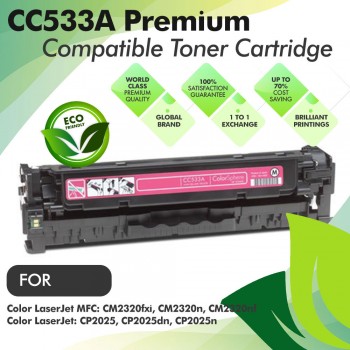 HP CC533A Magenta Premium Compatible Toner Cartridge