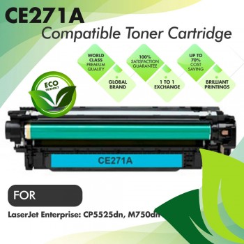 HP CE271A Cyan Premium Compatible Toner Cartridge