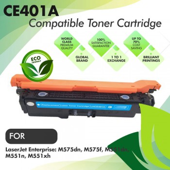 HP CE401A Cyan Compatible Toner Cartridge