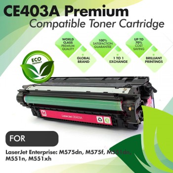 HP CE403A Magenta Premium Compatible Toner Cartridge