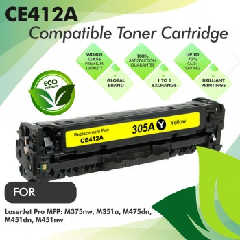 HP CE412A Yellow Compatible Toner Cartridge