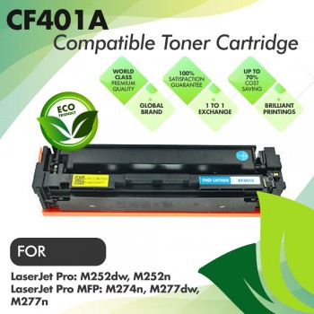 HP CF401A Cyan Premium Compatible Toner Cartridge