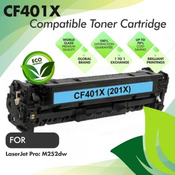 HP CF401X Cyan Compatible Toner Cartridge
