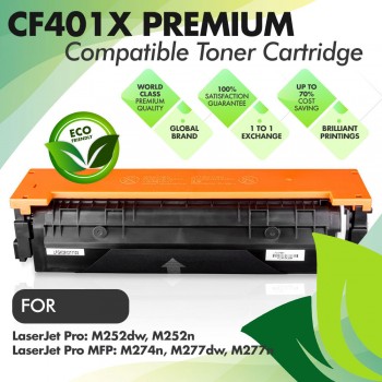 HP CF401X Cyan Premium Compatible Toner Cartridge