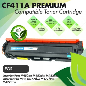 HP CF411A Cyan Premium Compatible Toner Cartridge