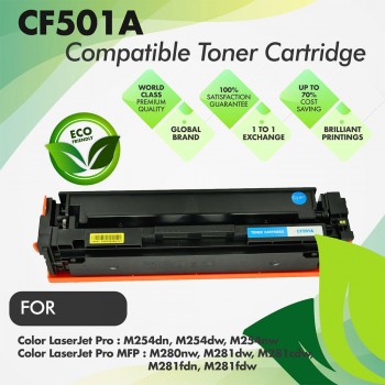 HP CF501A Cyan Compatible Toner Cartridge