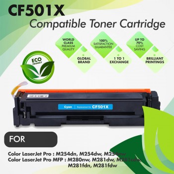 HP CF501X Cyan Premium Compatible Toner Cartridge