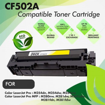 HP CF502A Yellow Compatible Toner Cartridge