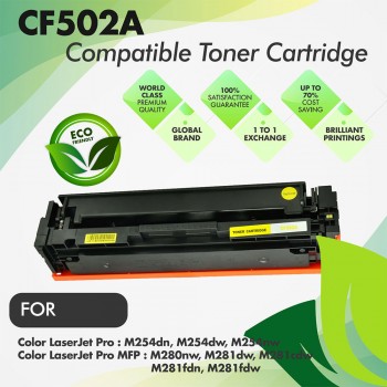HP CF502A Yellow Premium Compatible Toner Cartridge