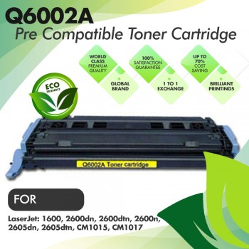 HP Q6002A Yellow Premium Compatible Toner Cartridge