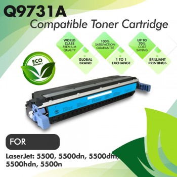 HP Q9731A Cyan Premium Compatible Toner Cartridge