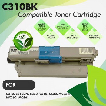 Oki C310 Black Compatible Toner Cartridge