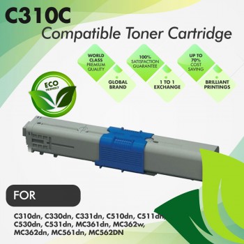 Oki C310 Cyan Compatible Toner Cartridge