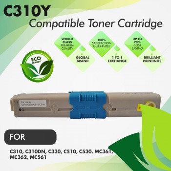 Oki C310 Yellow Compatible Toner Cartridge