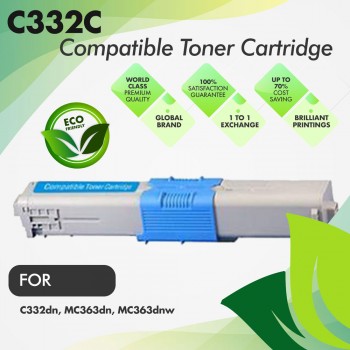 Oki C332 Cyan Premium Compatible Toner Cartridge