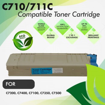 Oki C710/711 Cyan Premium Compatible Toner Cartridge