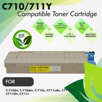 Oki C710/711 Yellow Premium Compatible Toner Cartridge