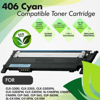 Samsung 406 Cyan Compatible Toner Cartridge