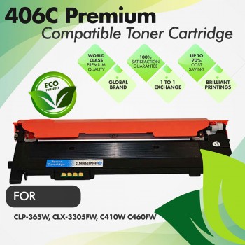 Samsung 406 Cyan Premium Compatible Toner Cartridge