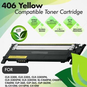 Samsung 406 Yellow Compatible Toner Cartridge