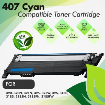 Samsung 407 Cyan Compatible Toner Cartridge